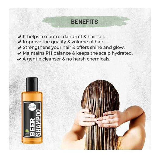 BEER Shampoo For Dry and Frizzy Hair 210 ml (Pack of 2)
